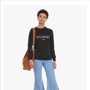 Cotton Sweatshirt with Balmain Logo